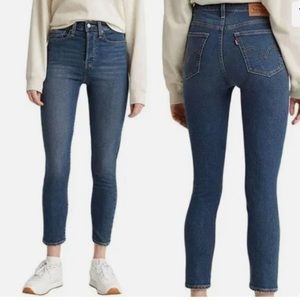Levi’s wedgie skinny high rise button fly jeans